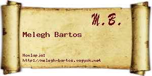 Melegh Bartos névjegykártya